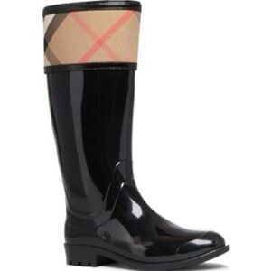 Burberry Women's Rain Boots - Crosshill Housecheck Size 10